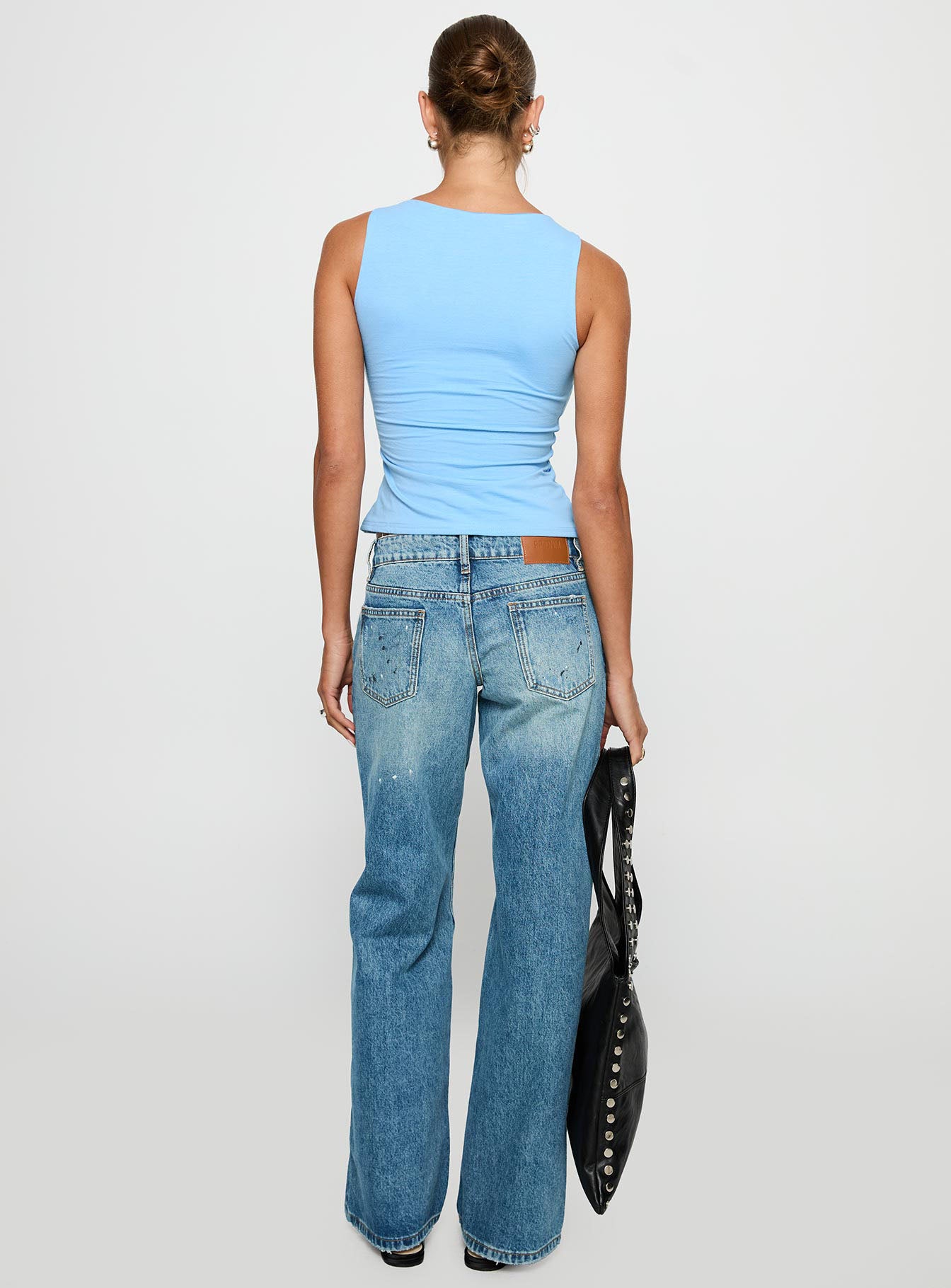 Picasso Mid Rise Straight Leg Jeans Mid Blue - Image 5