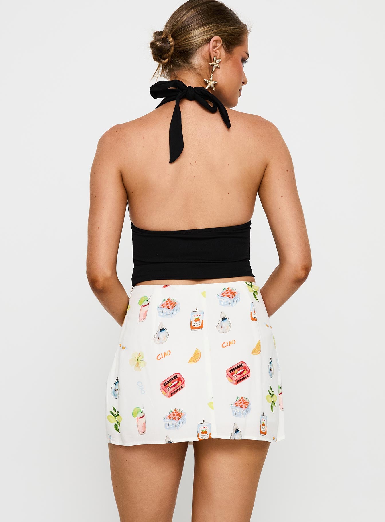 Caraliia Mini Skirt White Multi - Image 5