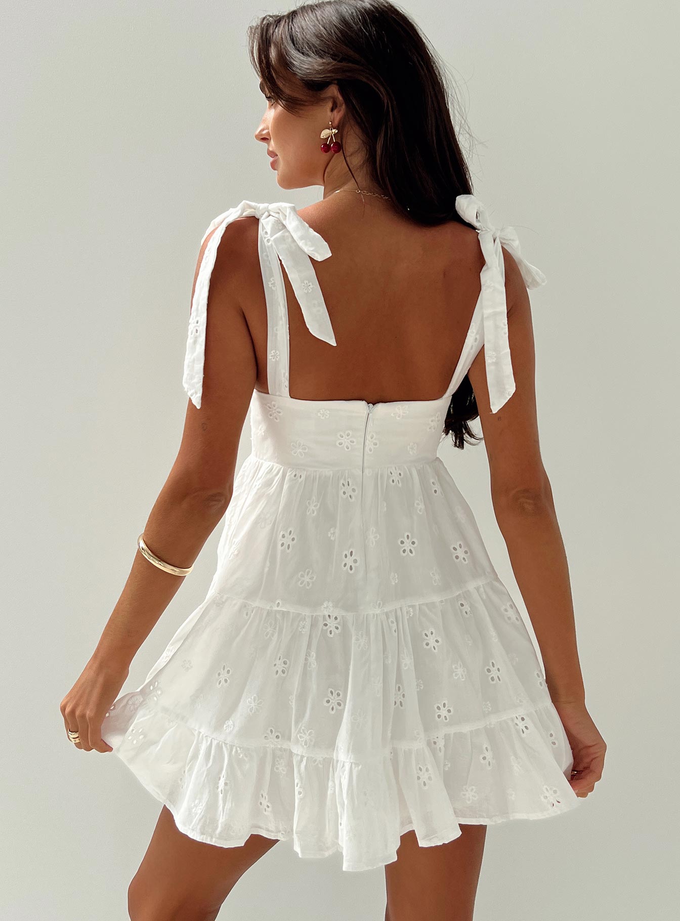 Galvis Mini Dress White - Image 4