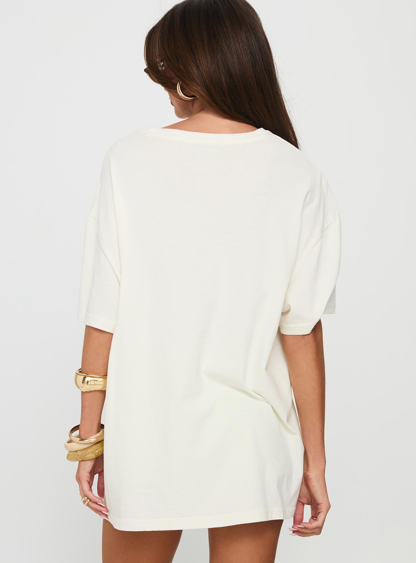 Kawabunga Oversized Graphic Top Cream - Image 4