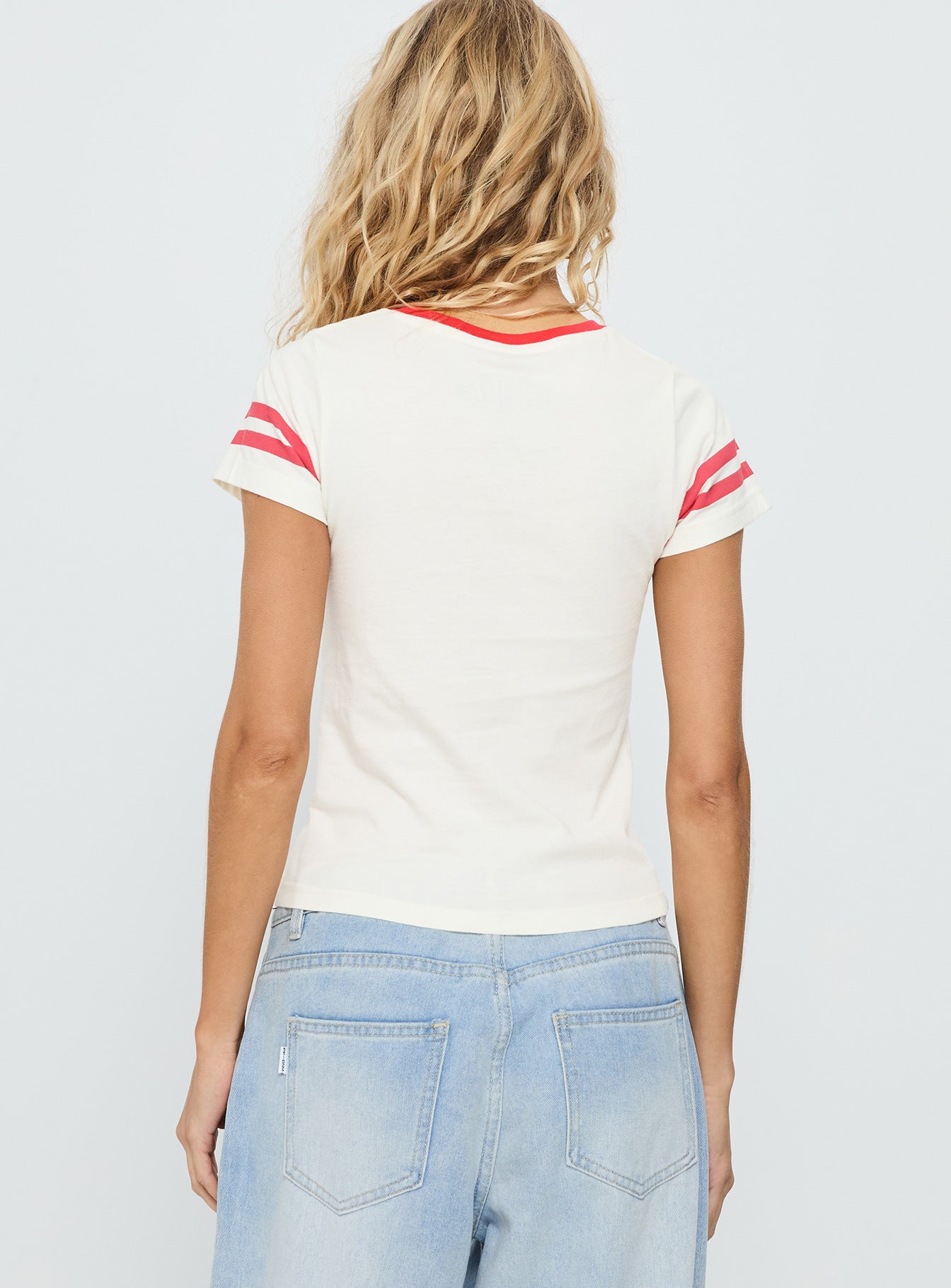 Nhra Championship Ringer Graphic Top White - Image 5