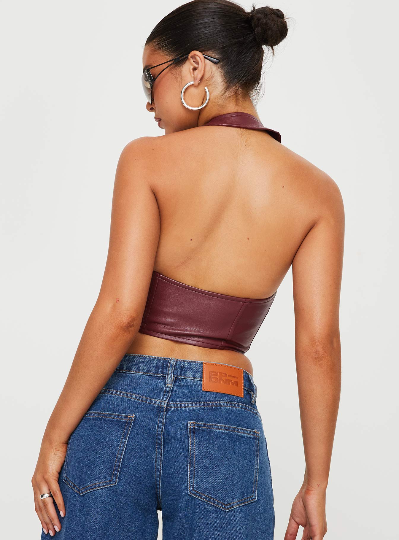Palladia Pu Jordy Corset Burgundy - Image 6
