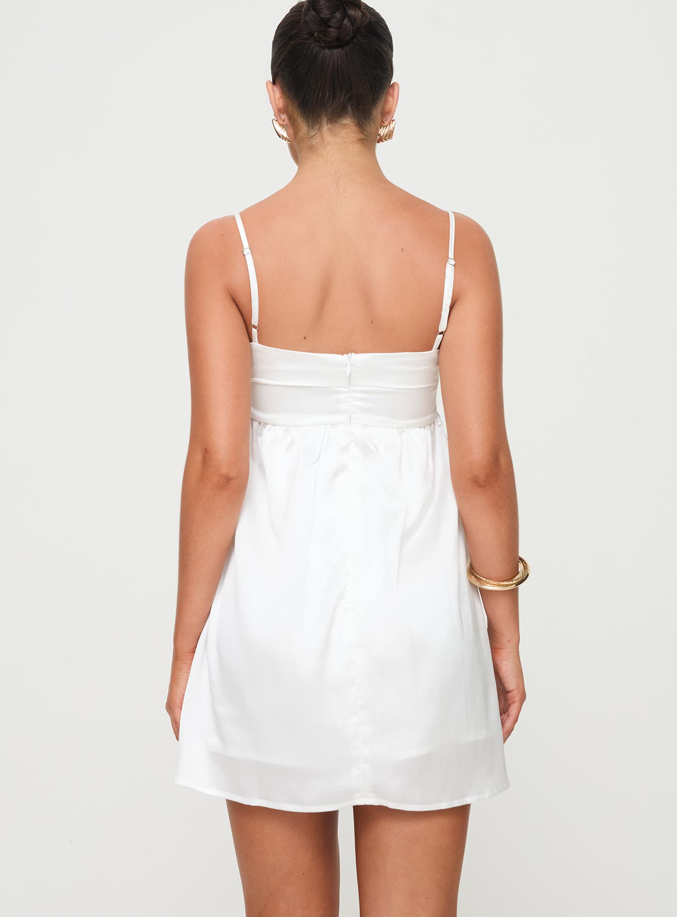 Ortega Mini Dress White - Image 5