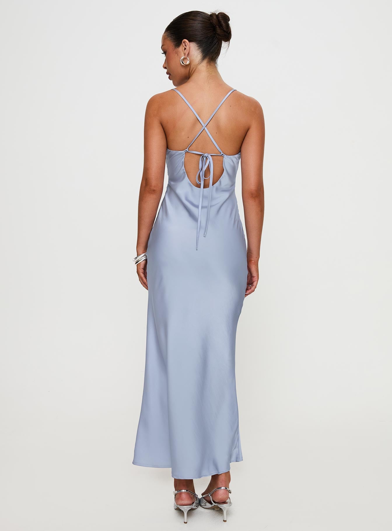Treasure Bias Cut Maxi Dress Blue - Image 5