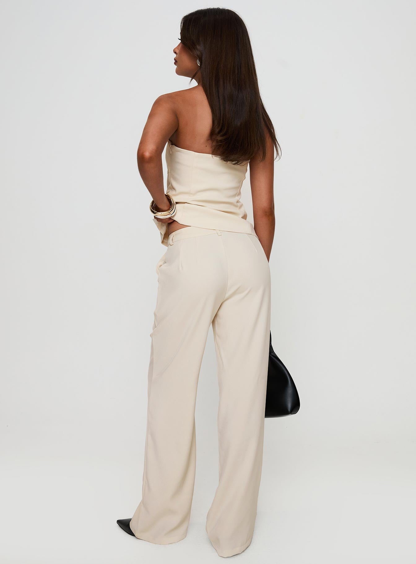 Irresistible Wide Leg Pant Cream Petite - Image 5