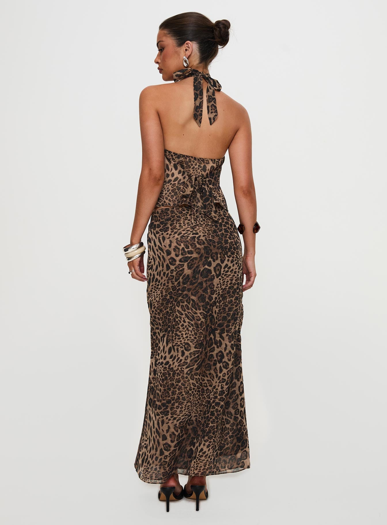 Eleganza Maxi Skirt Leopard Petite - Image 8