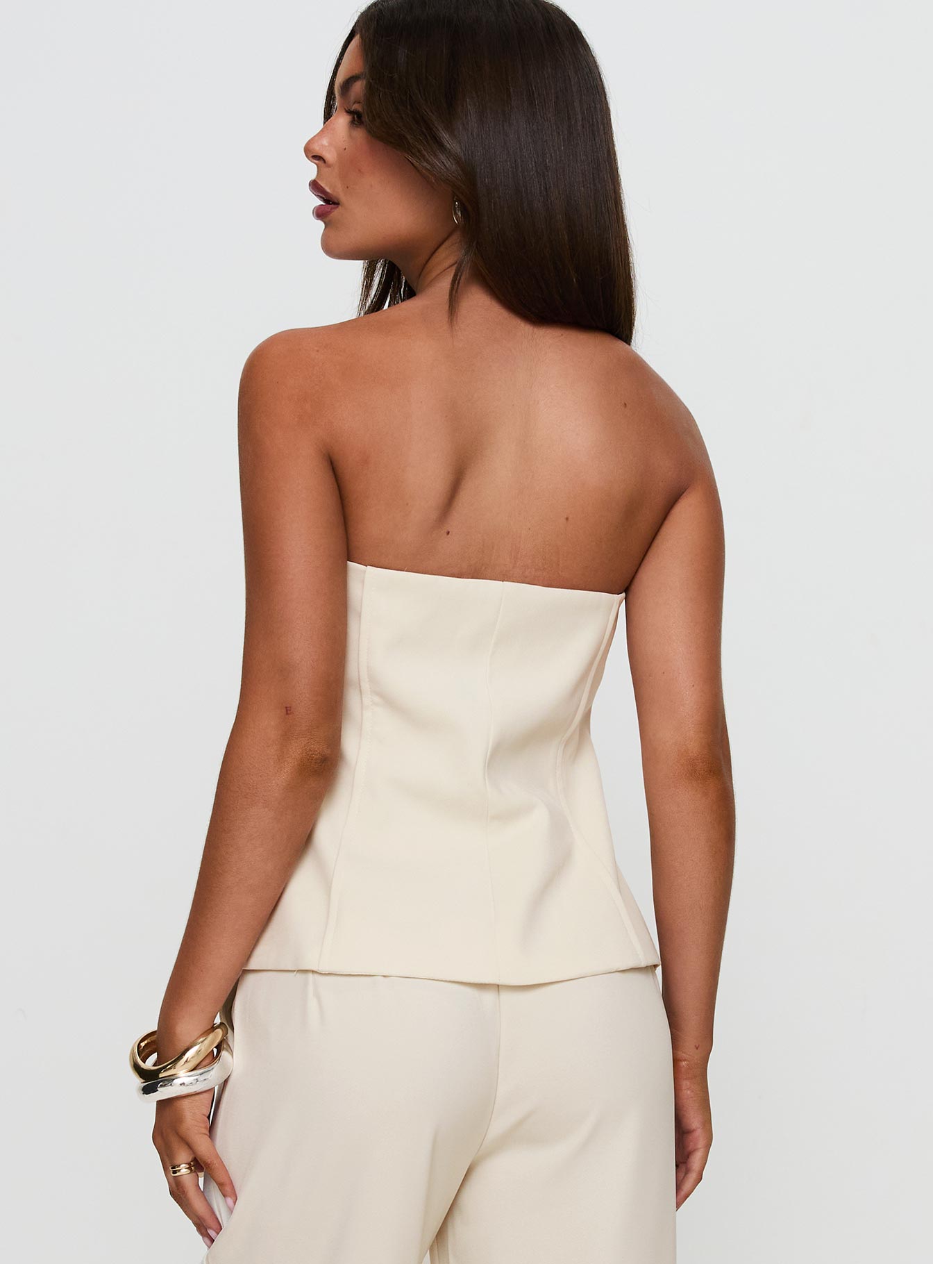 Lavish Living Strapless Top Cream - Image 5