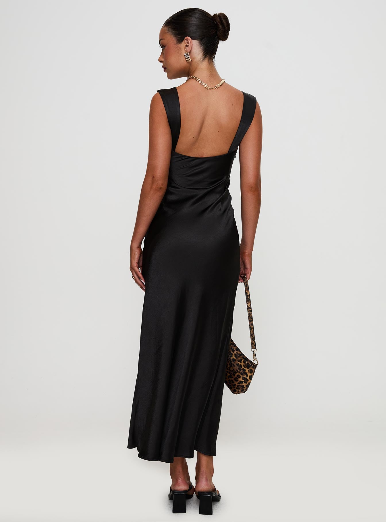 Radioactive Bias Cut Maxi Dress Black - Image 5