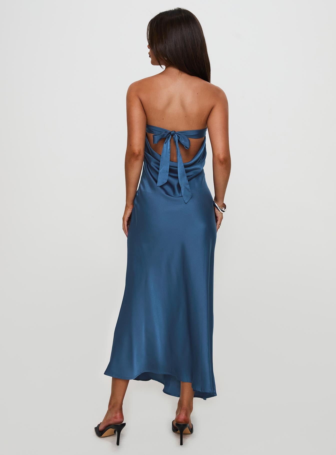 Haley Maxi Dress Mid Blue - Image 10
