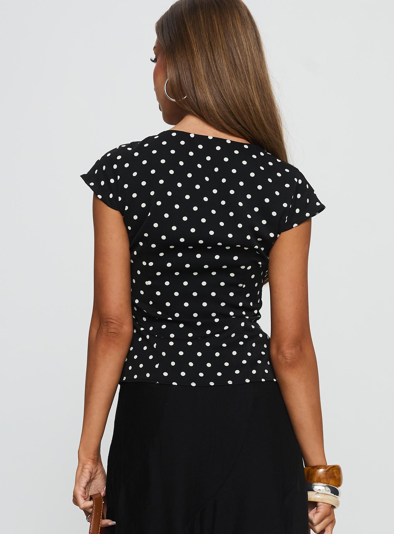 Indulgence Corset Top Black Polka - Image 5