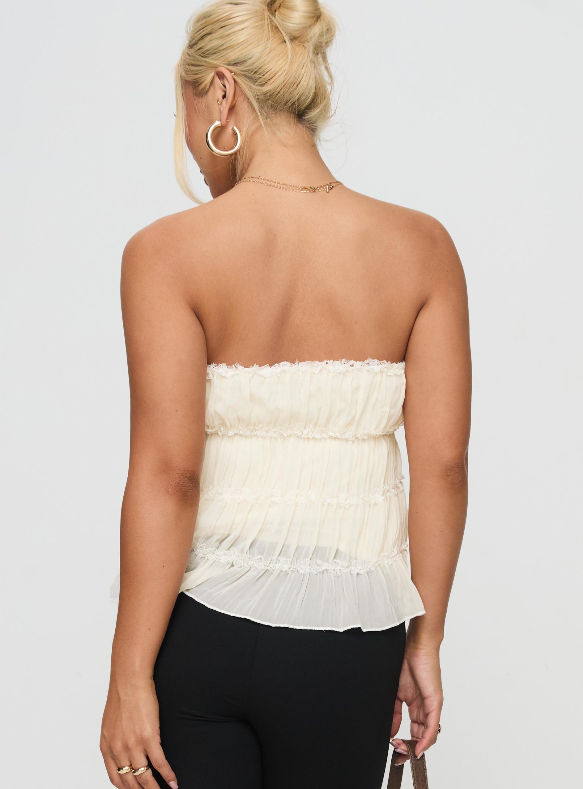 Avelina Strapless Top Cream - Image 5