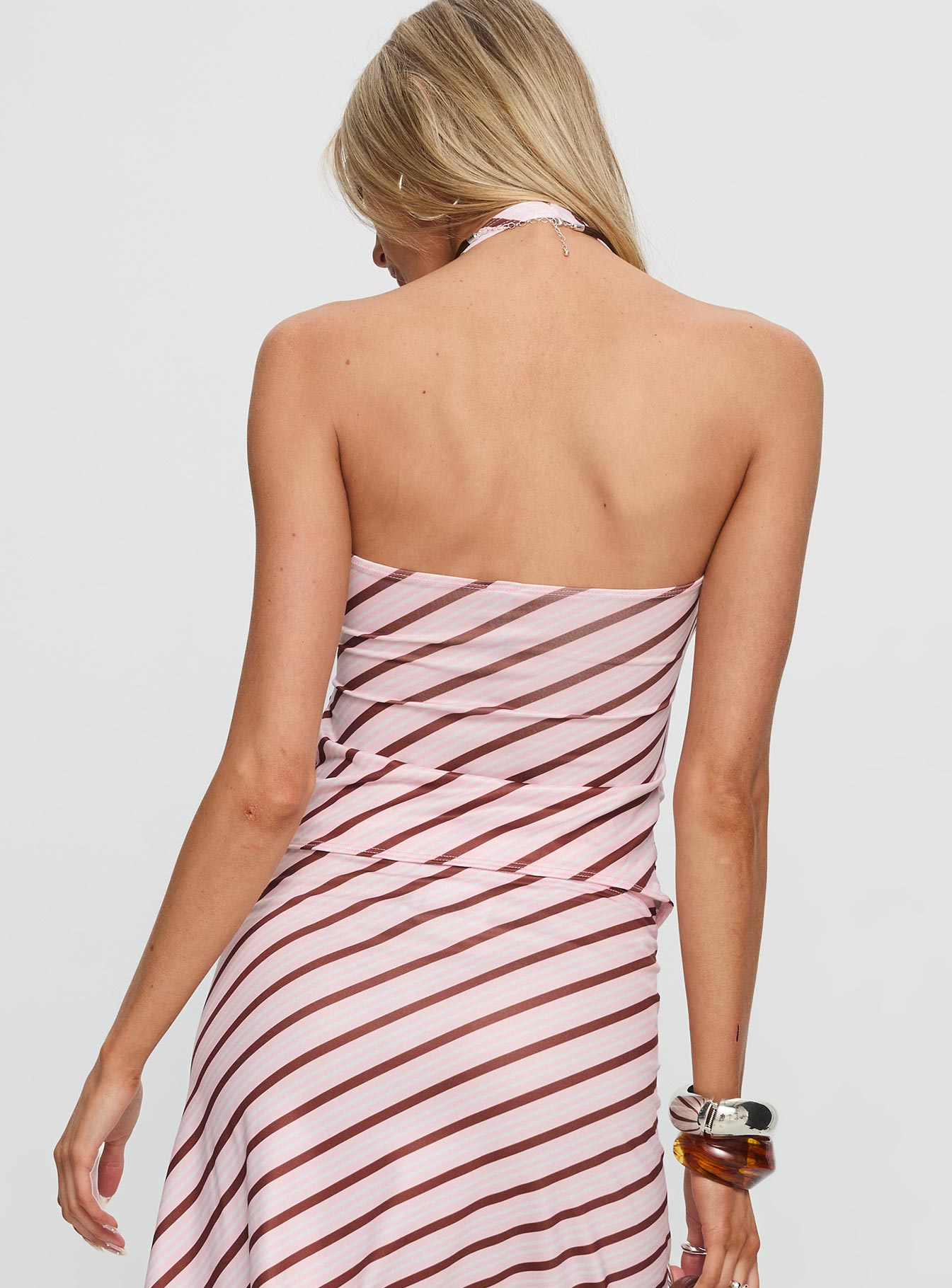 Fayez Top Diagonal Pink Stripe - Image 5