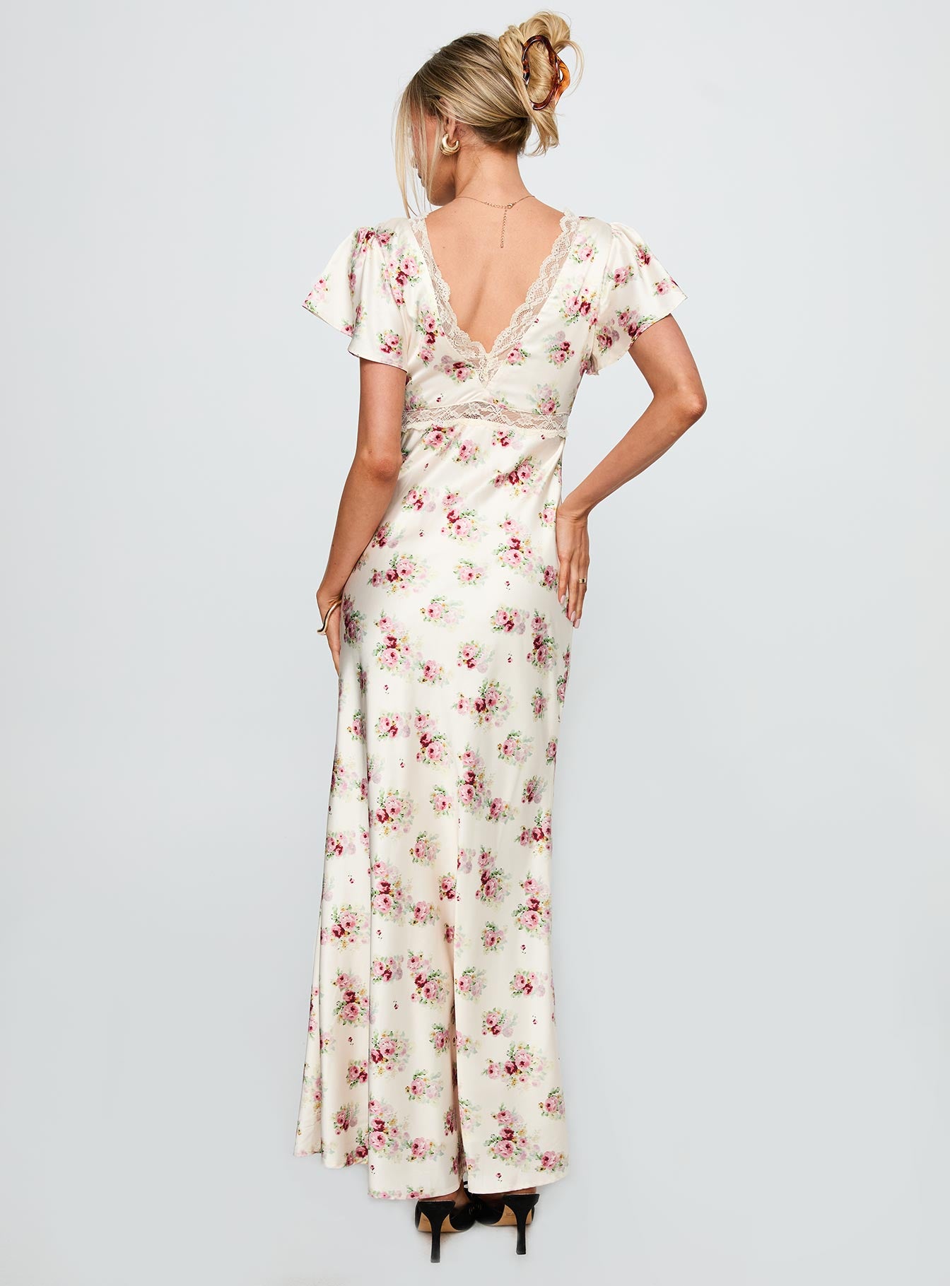 Miraselle Maxi Dress Cream Floral - Image 5