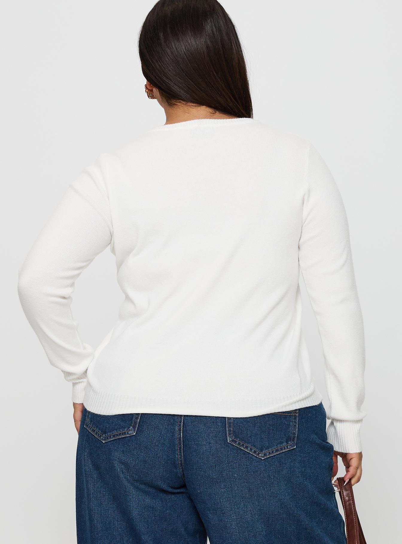 Lauraine Cardigan White Curve - Image 5