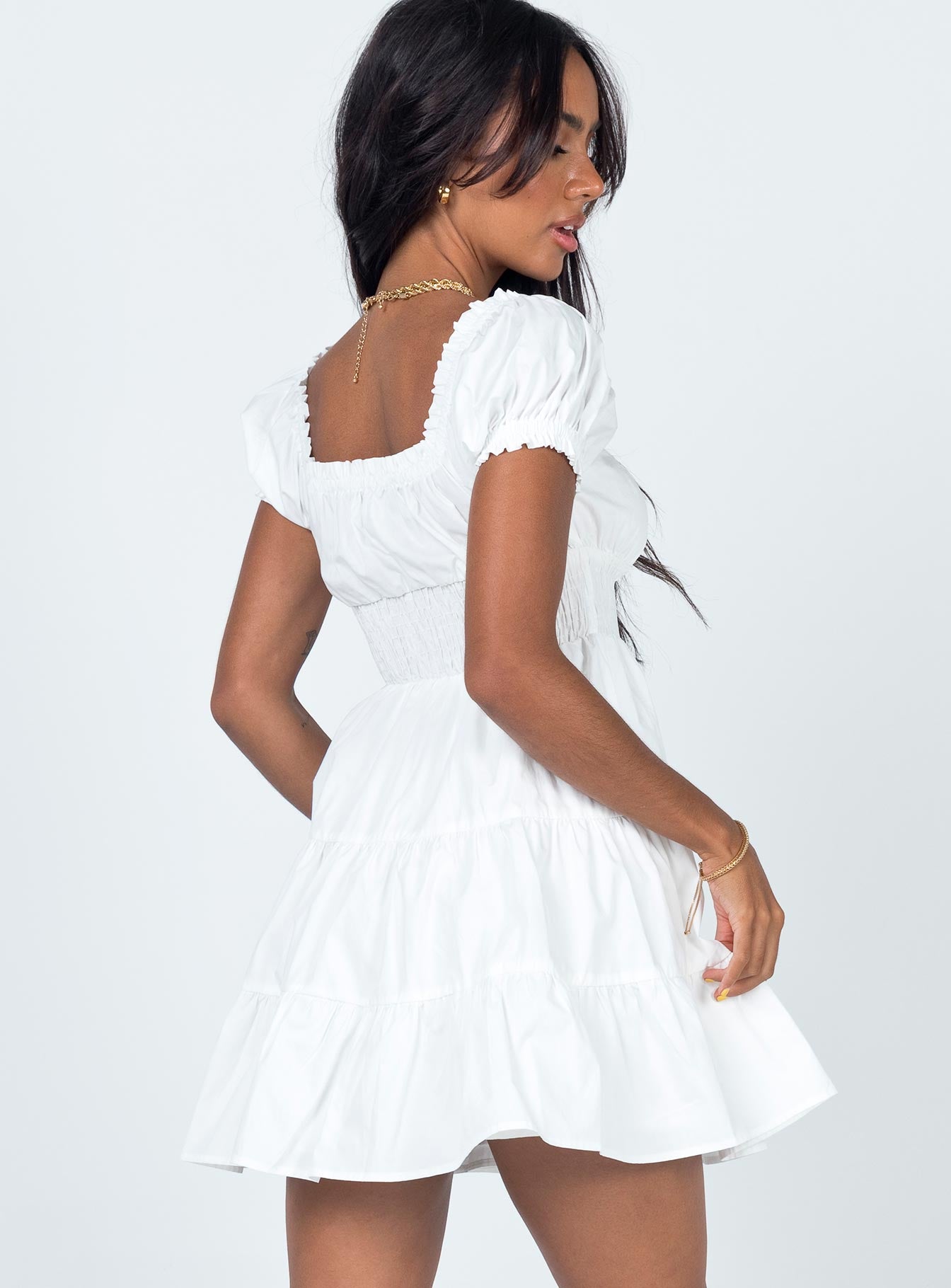 Daniela Mini Dress White - Image 5