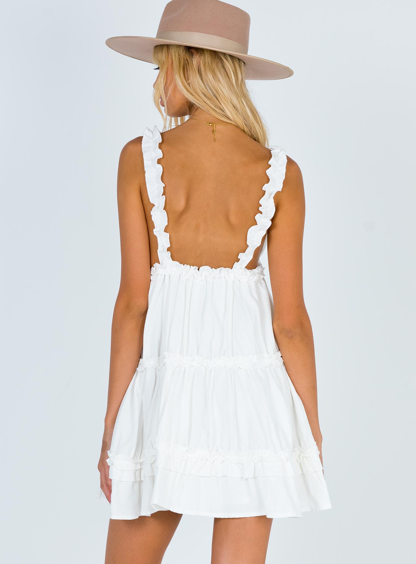 Romeo Mini Dress White - Image 6