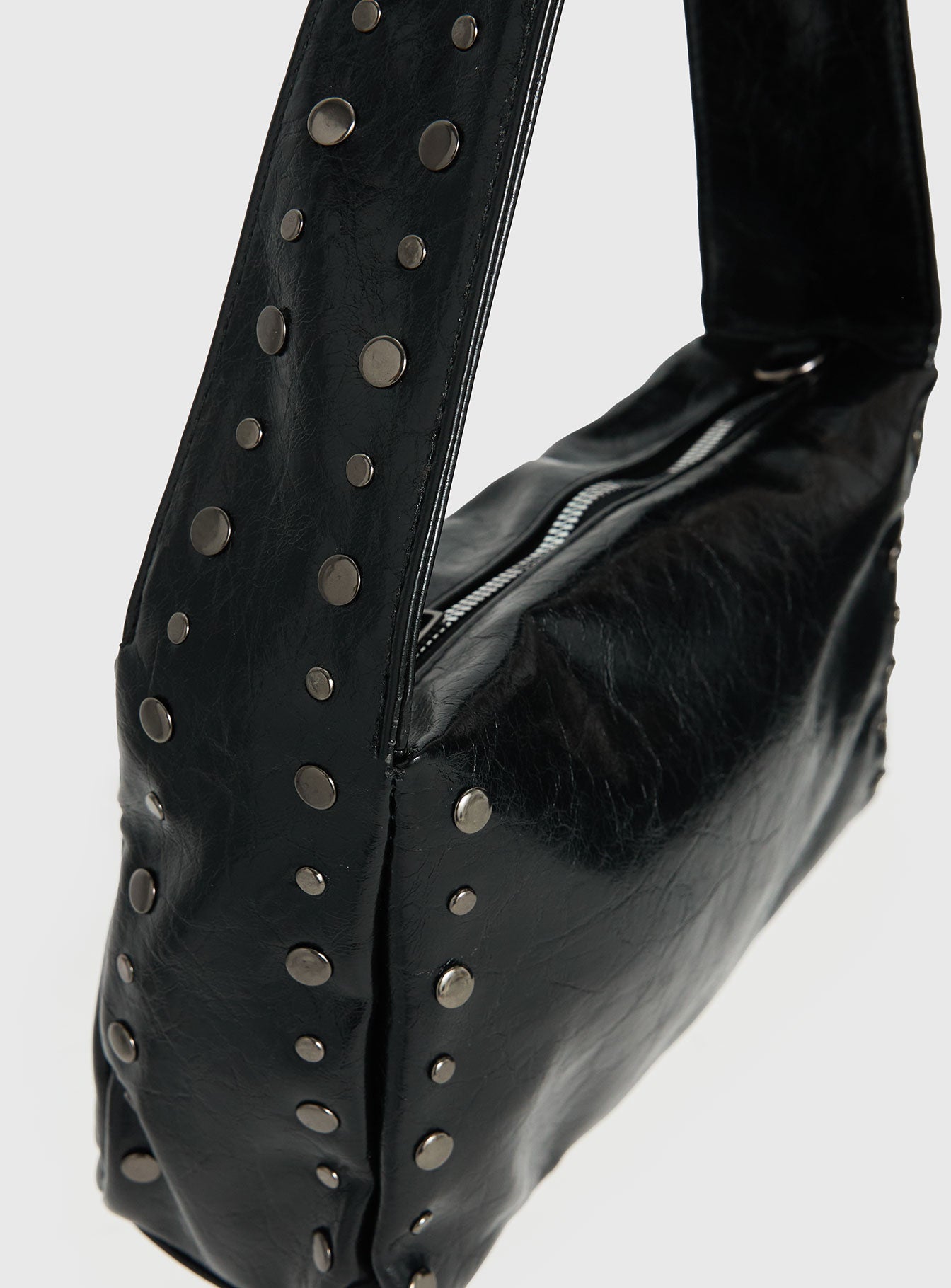 Kaiser Stud Detail Shoulder Bag Black - Image 5