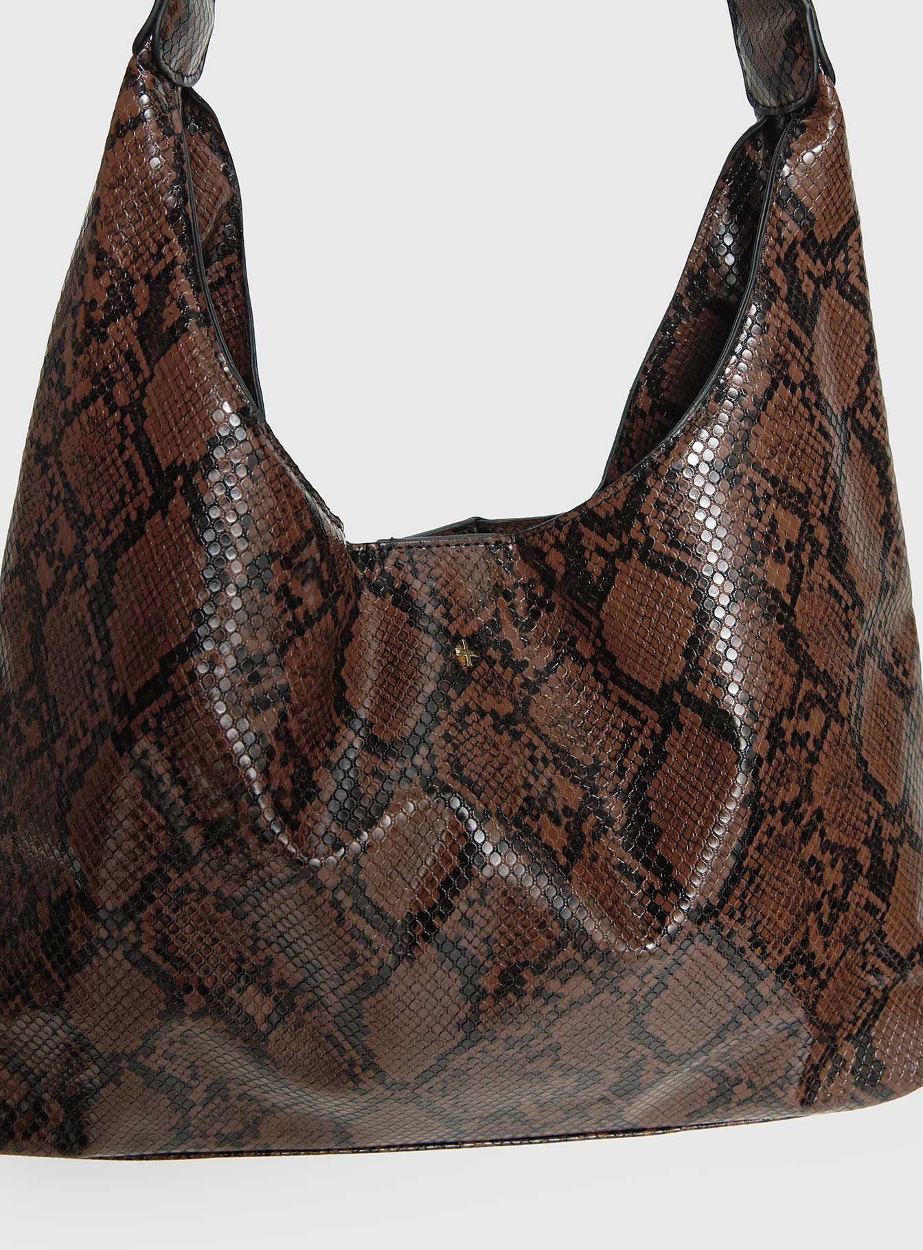 Peta Jain Jami Slouch Bag Chocolate Snake - Image 5