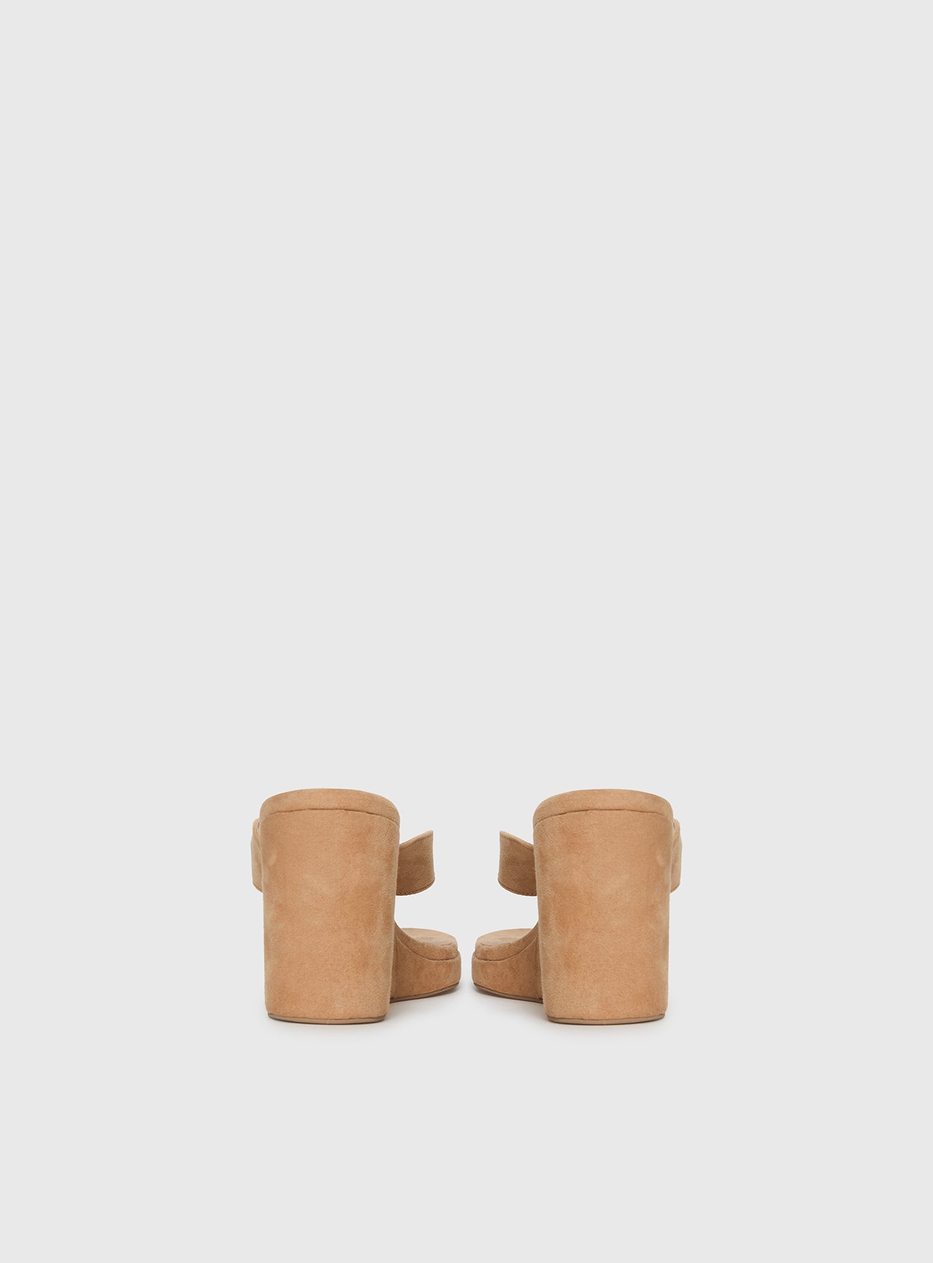 Kamiko Wedged Heels Tan Faux Suede - Image 5