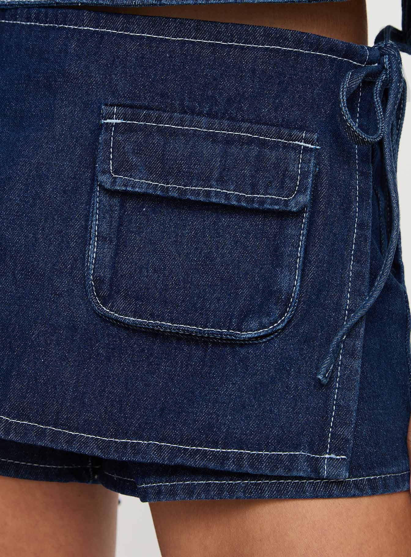 Countryside Skort Blue Denim - Image 6