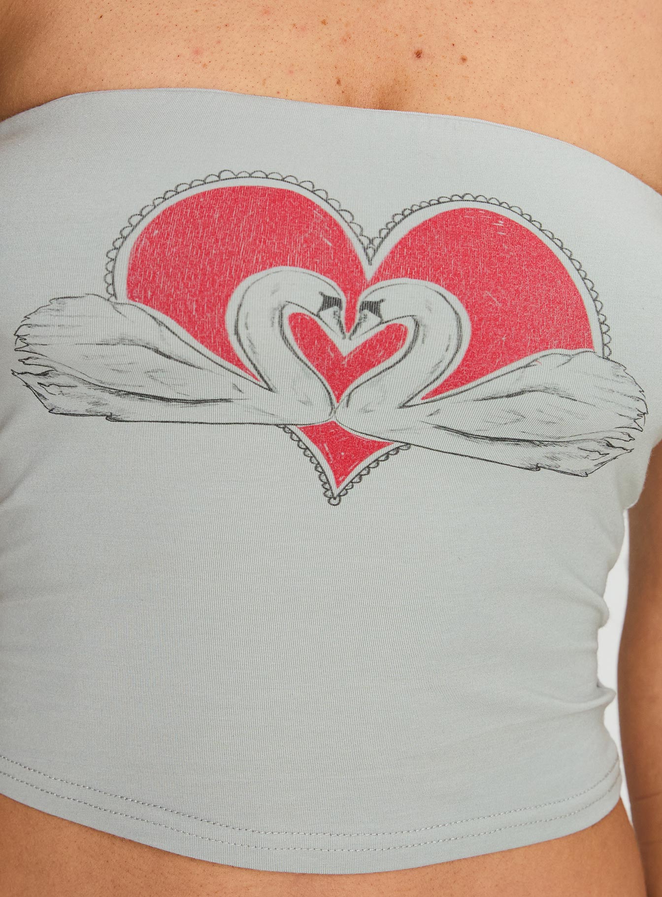 Swan Song Strapless Top Blue Grey - Image 6