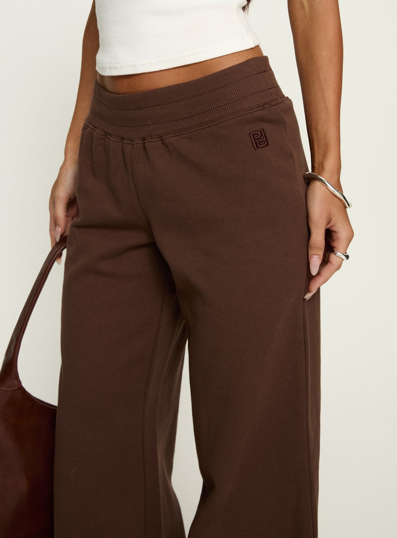 Summits Flared Track Pants Chocolate - Image 5