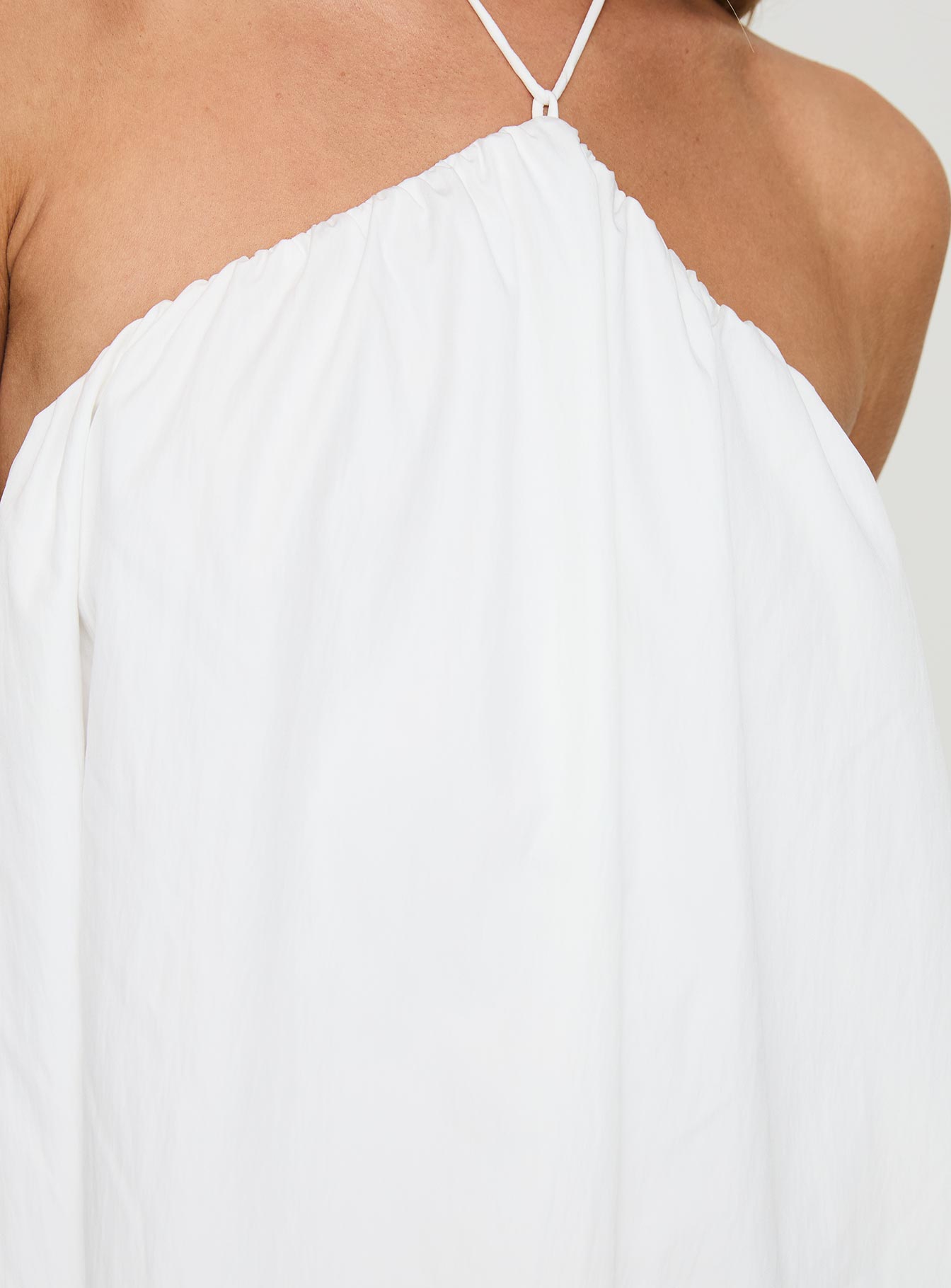 Peaco Halter Mini Dress White - Image 6