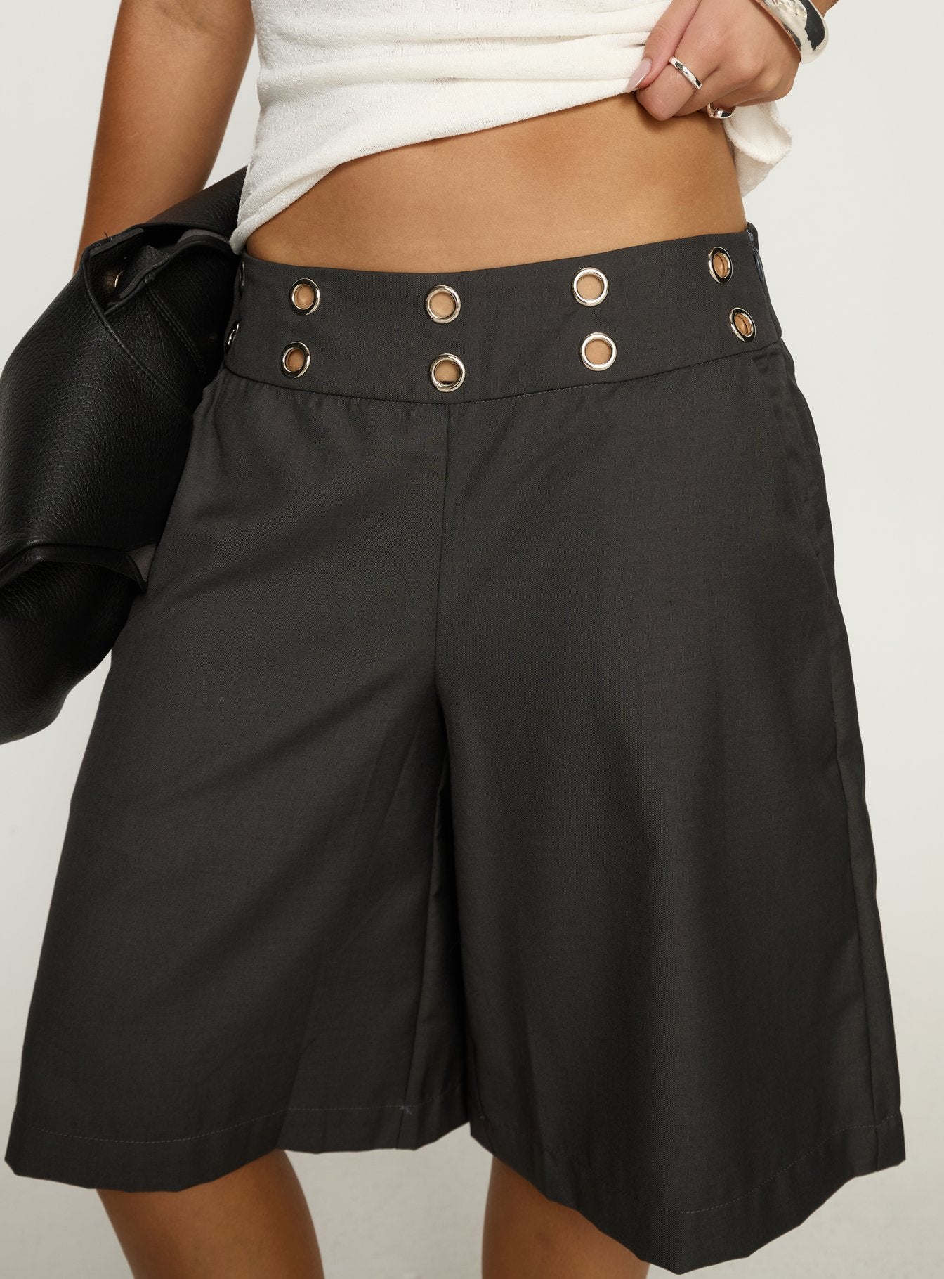 Teza Eyelet Jorts Grey - Image 6
