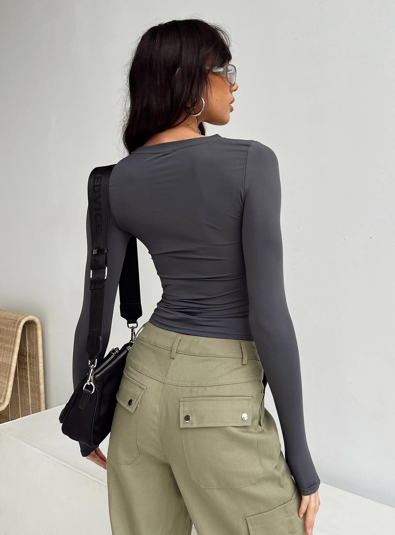 Arnim Long Sleeve Top Grey - Image 7