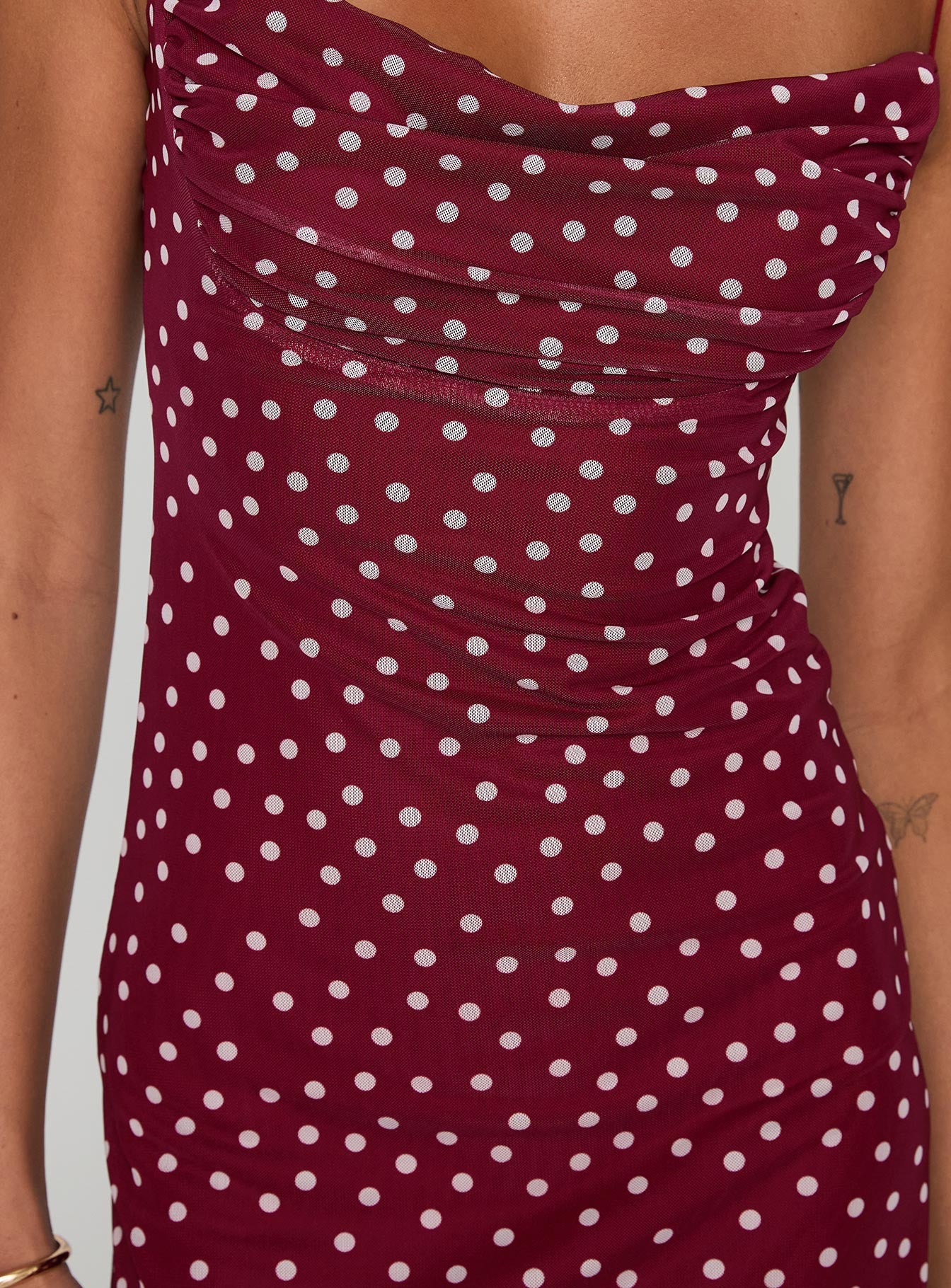 Sugar Mini Dress Red Polka - Image 5