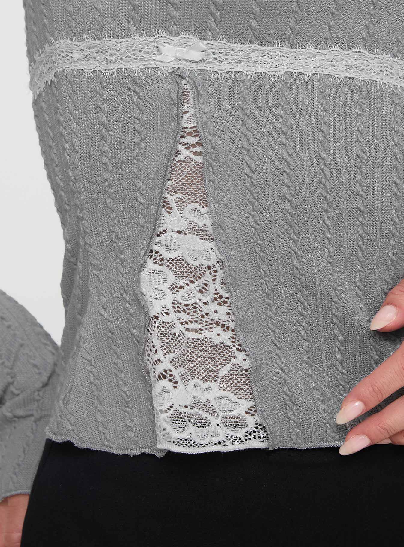 Noir Long Sleeve Top Grey - Image 6