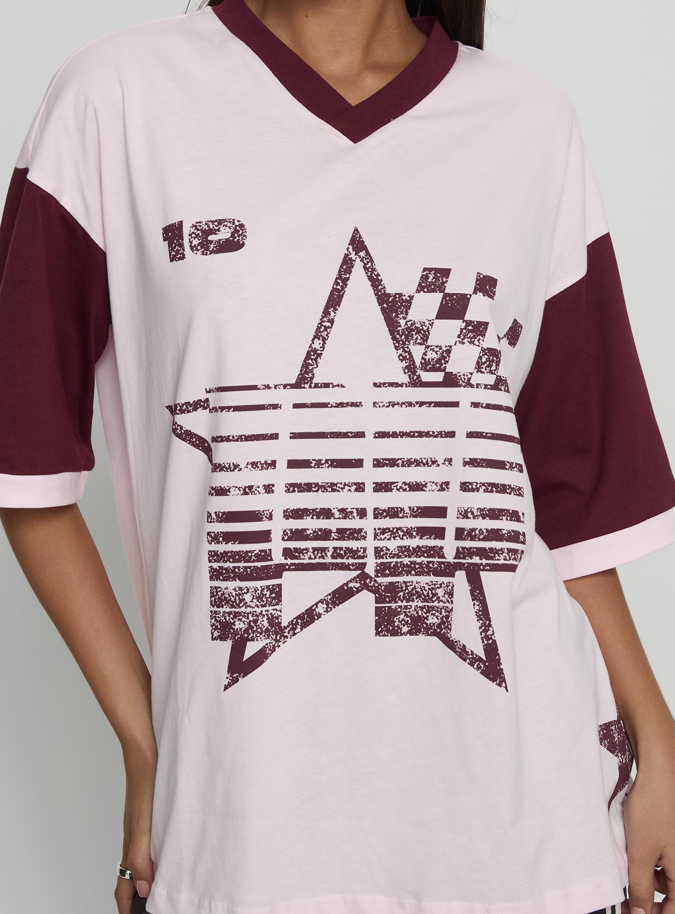 Nachell Short Sleeve Moto Top Pink - Image 6