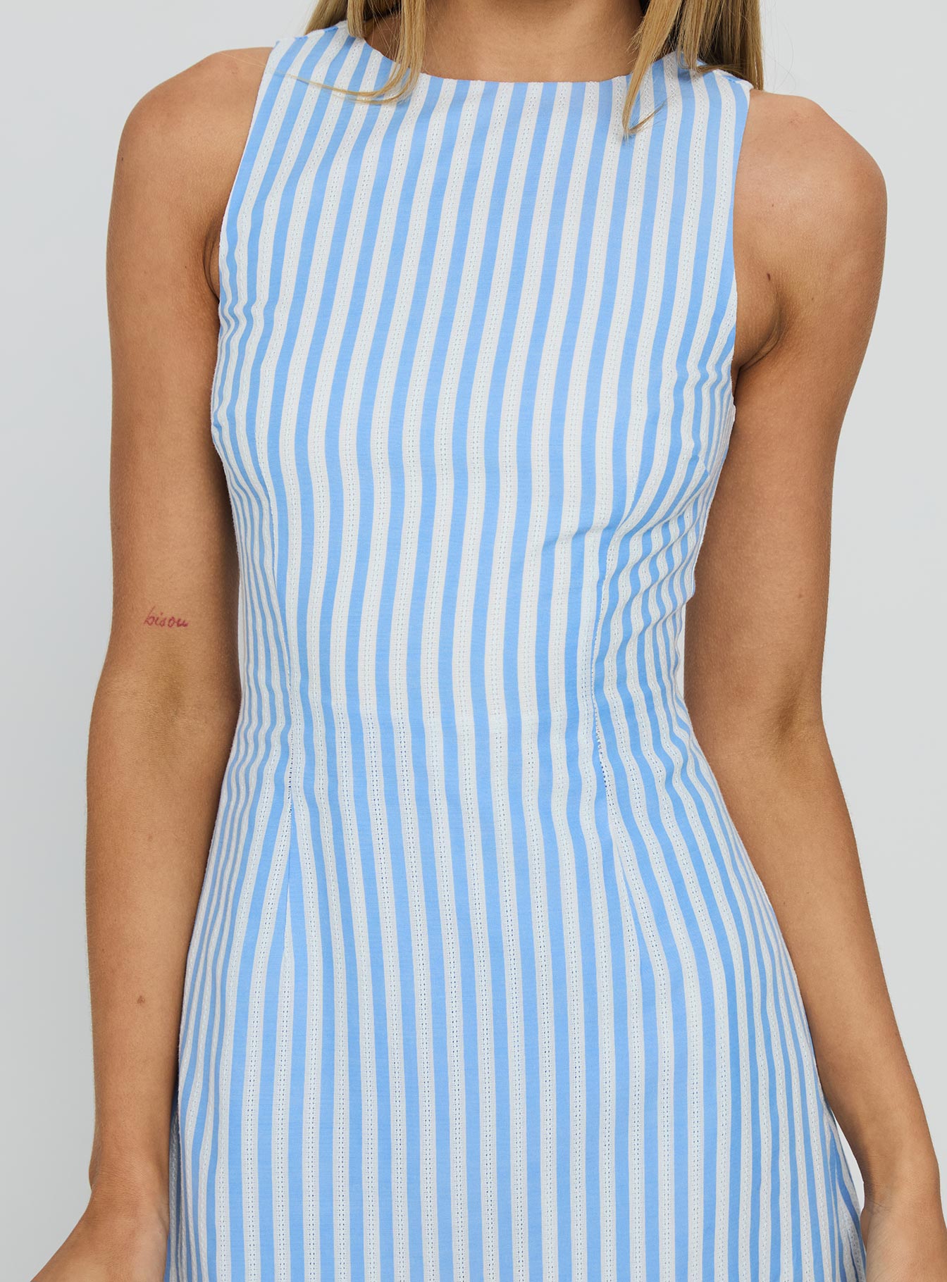 Yumiko Playsuit Blue Stripe - Image 6