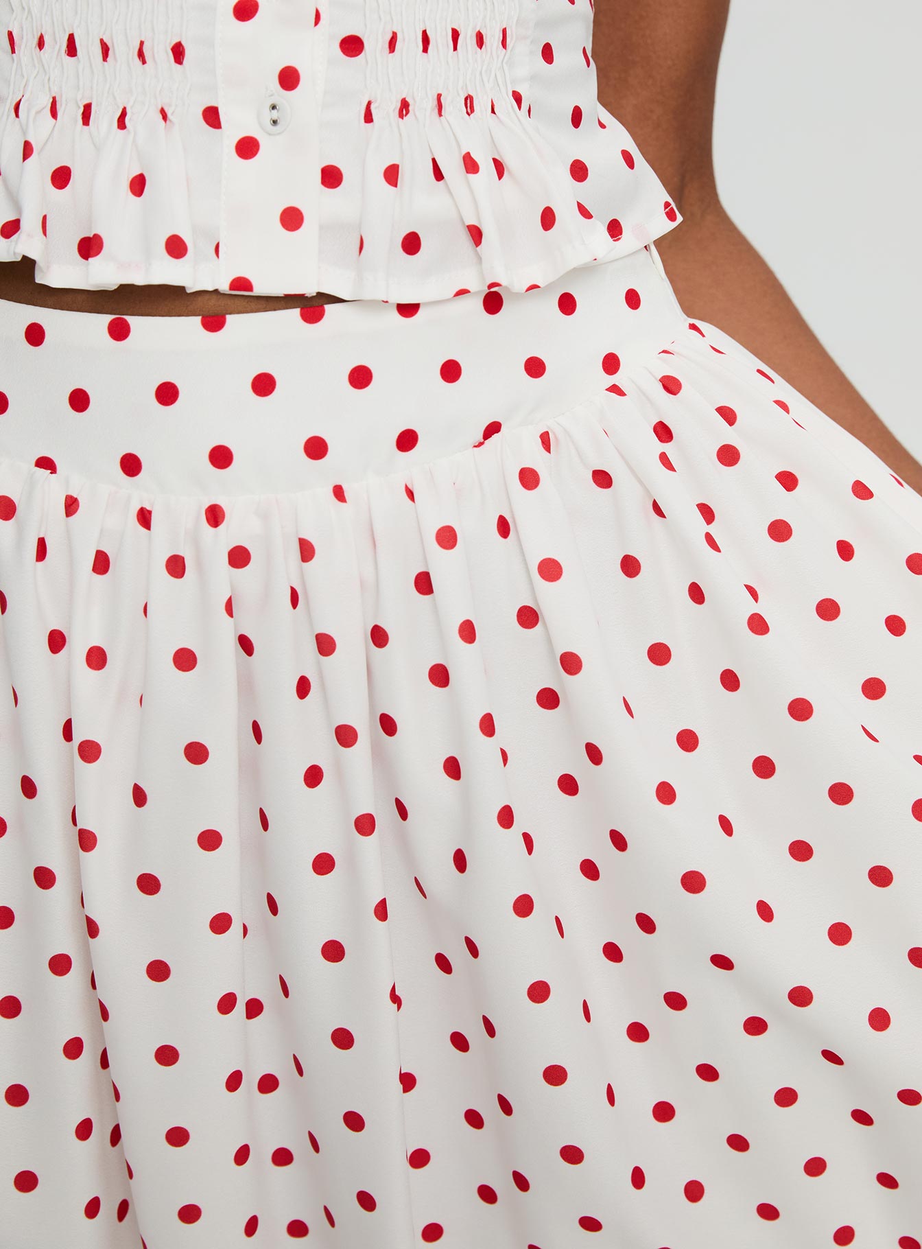 Valerio Maxi Skirt White Red - Image 6