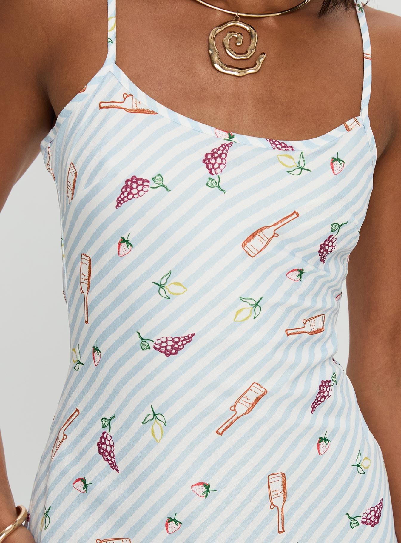 Charcuterie Maxi Dress Blue - Image 6