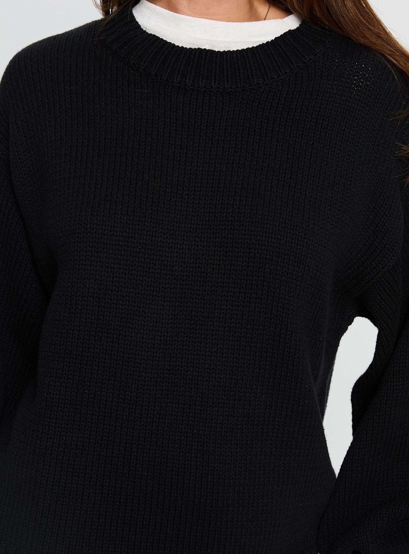 Harmony Balloon Sleeve Knit Sweater Black - Image 6