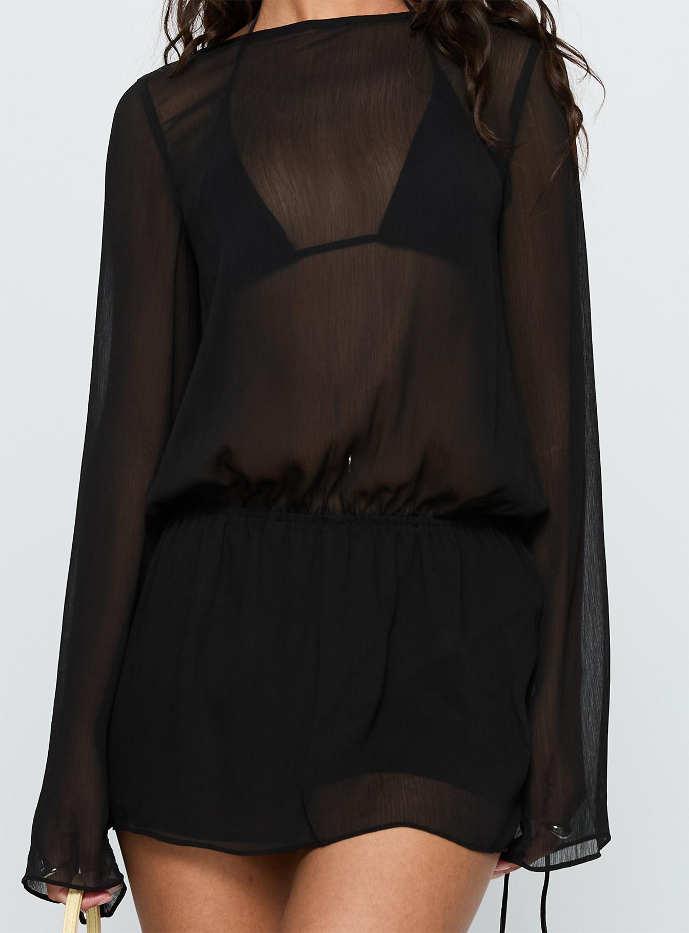 Get Closer Backless Playsuit Black - Image 6