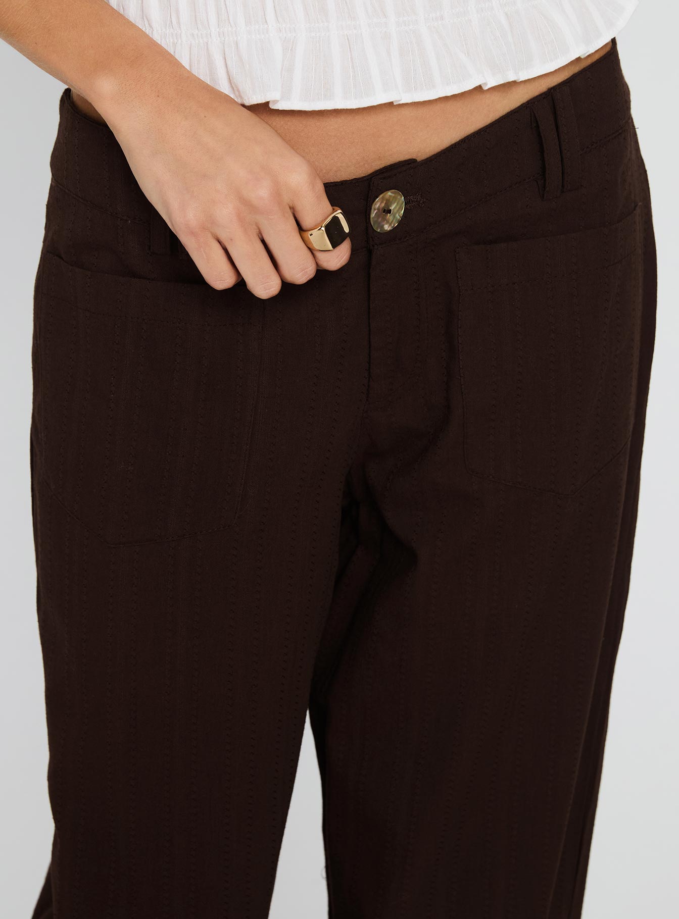 Vendi Low Rise Pant Chocolate - Image 6