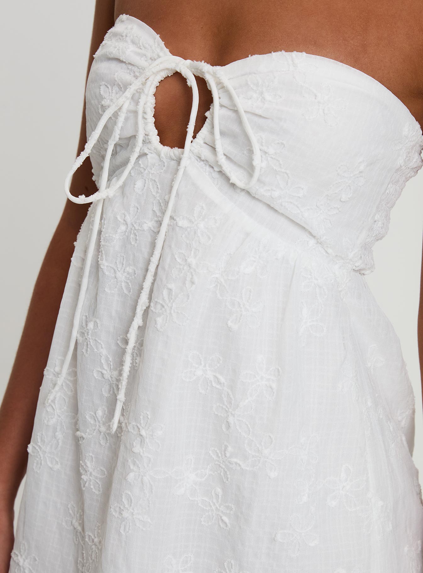 Rosenberg Strapless Mini Dress White - Image 9