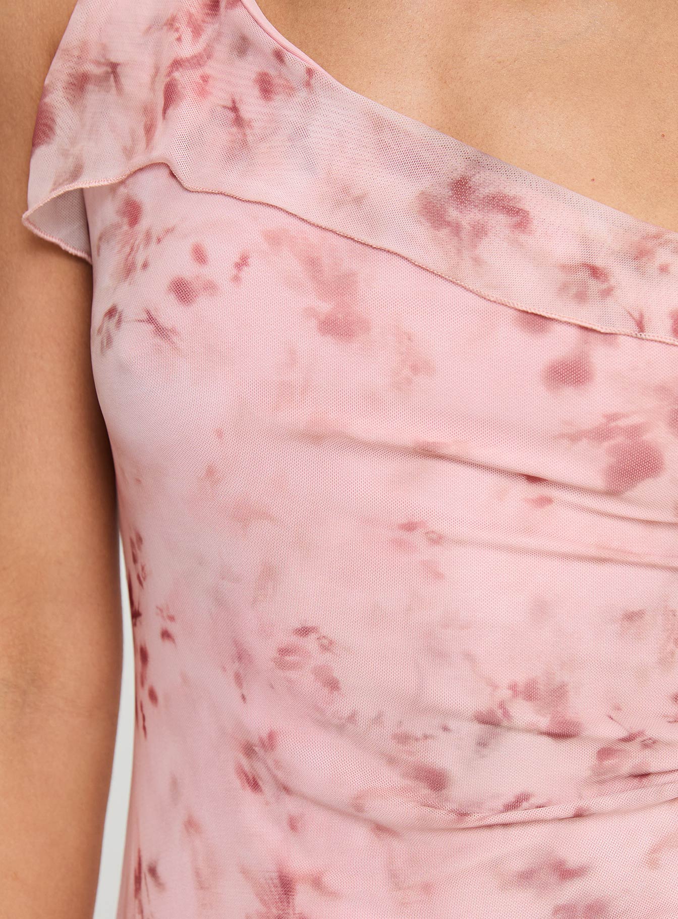 Bramwell One Shoulder Mini Dress Pink - Image 6