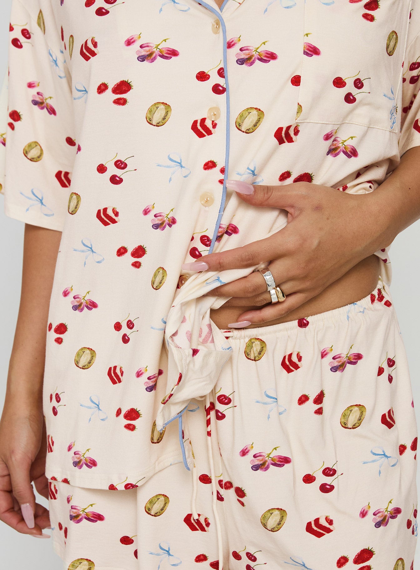 Sweet Things Button Down Sleep Set Multi - Image 6