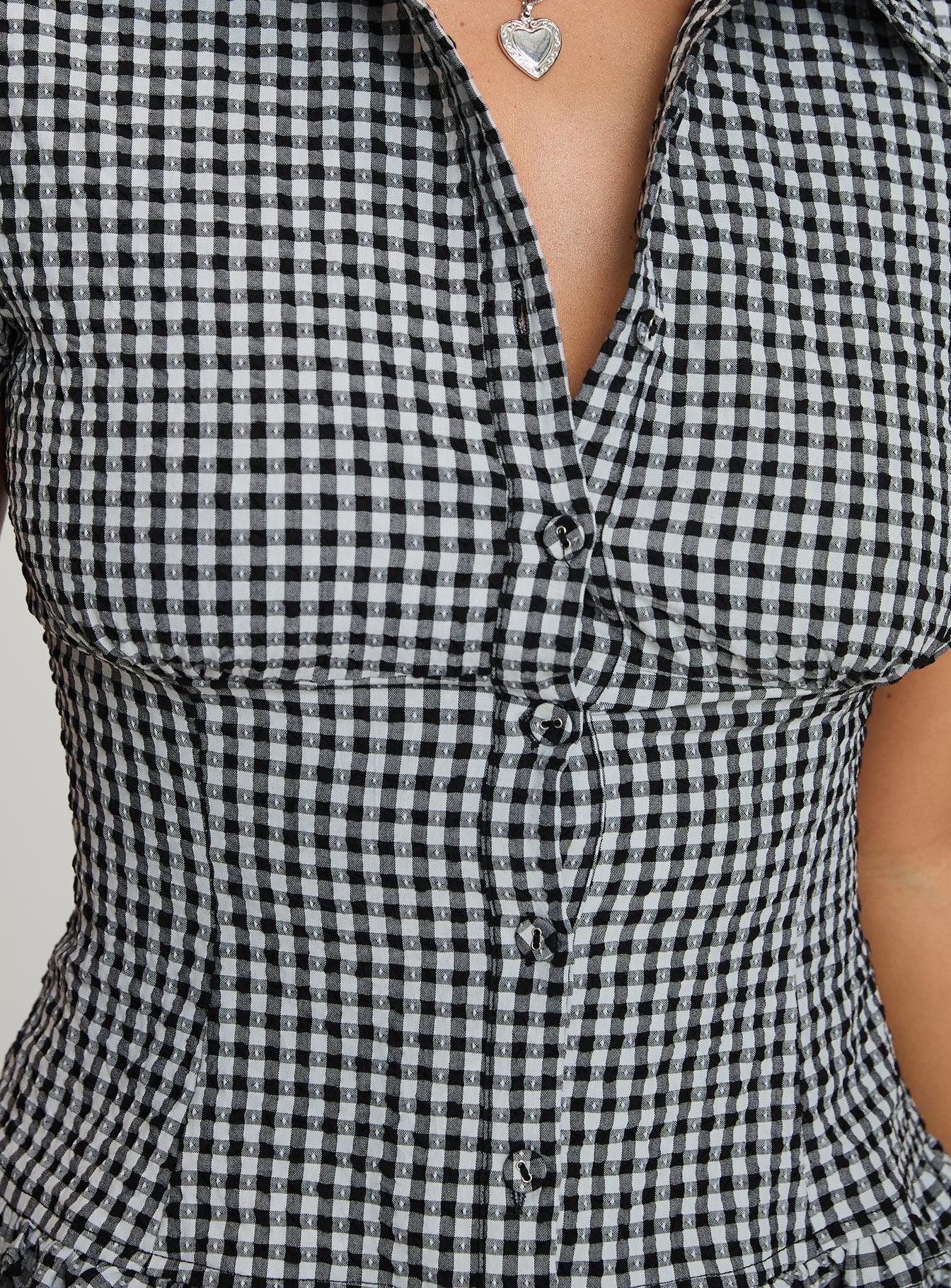 Covey Shirred Puff Sleeve Top Multi - Image 6