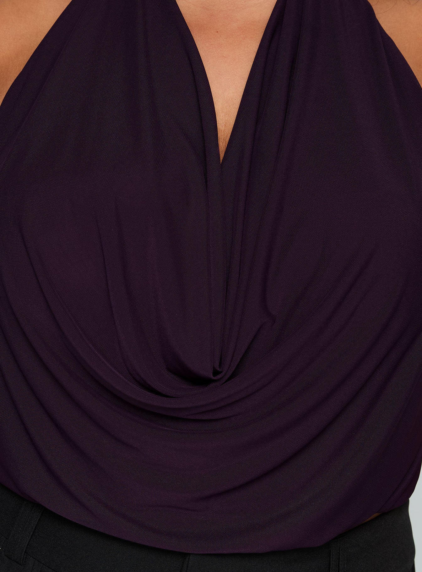 Carefree Days Cowl Neck Top Purple Curve - Image 5