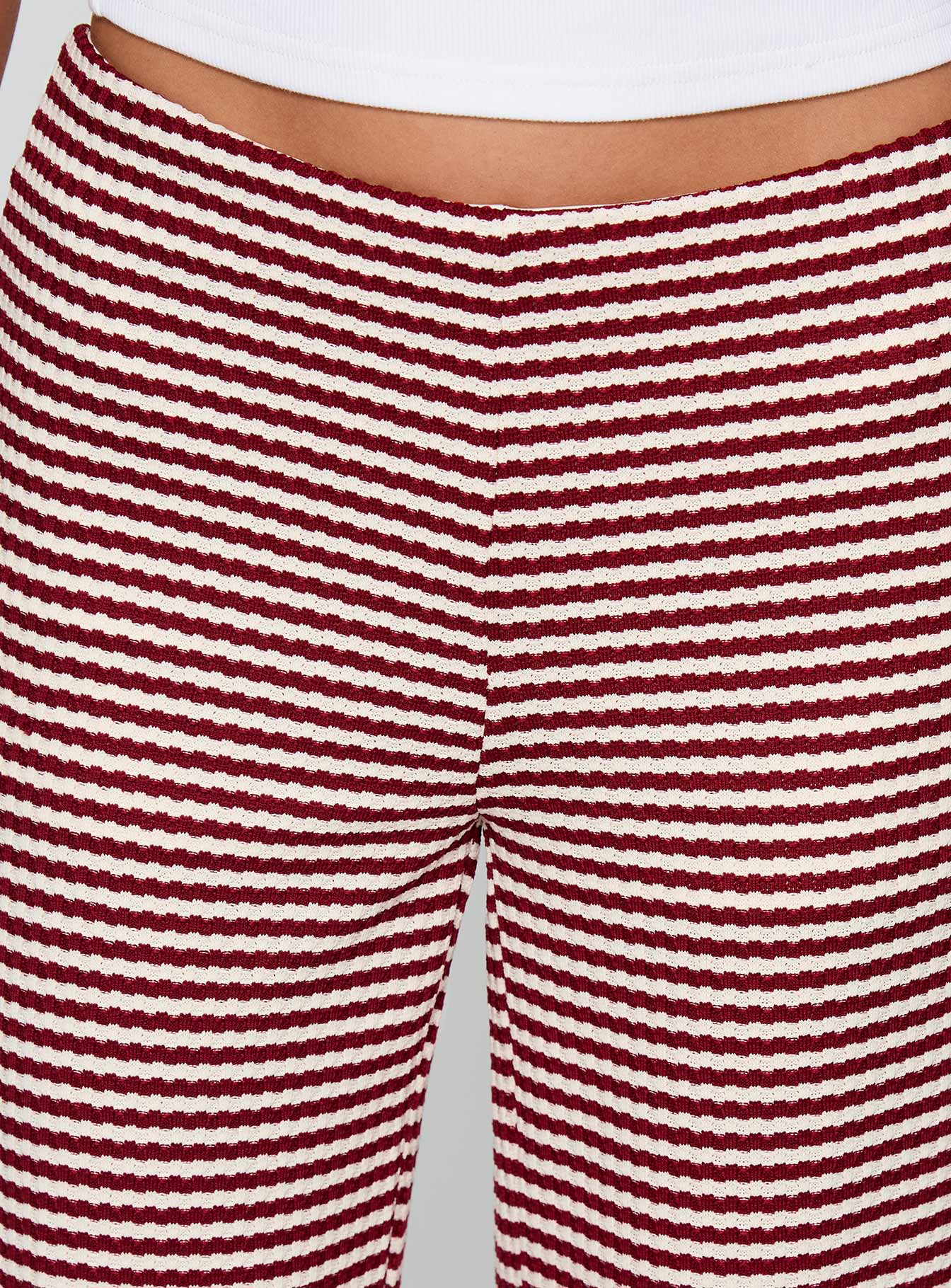 Next To Me Lounge Pant Red White Stripe - Image 6