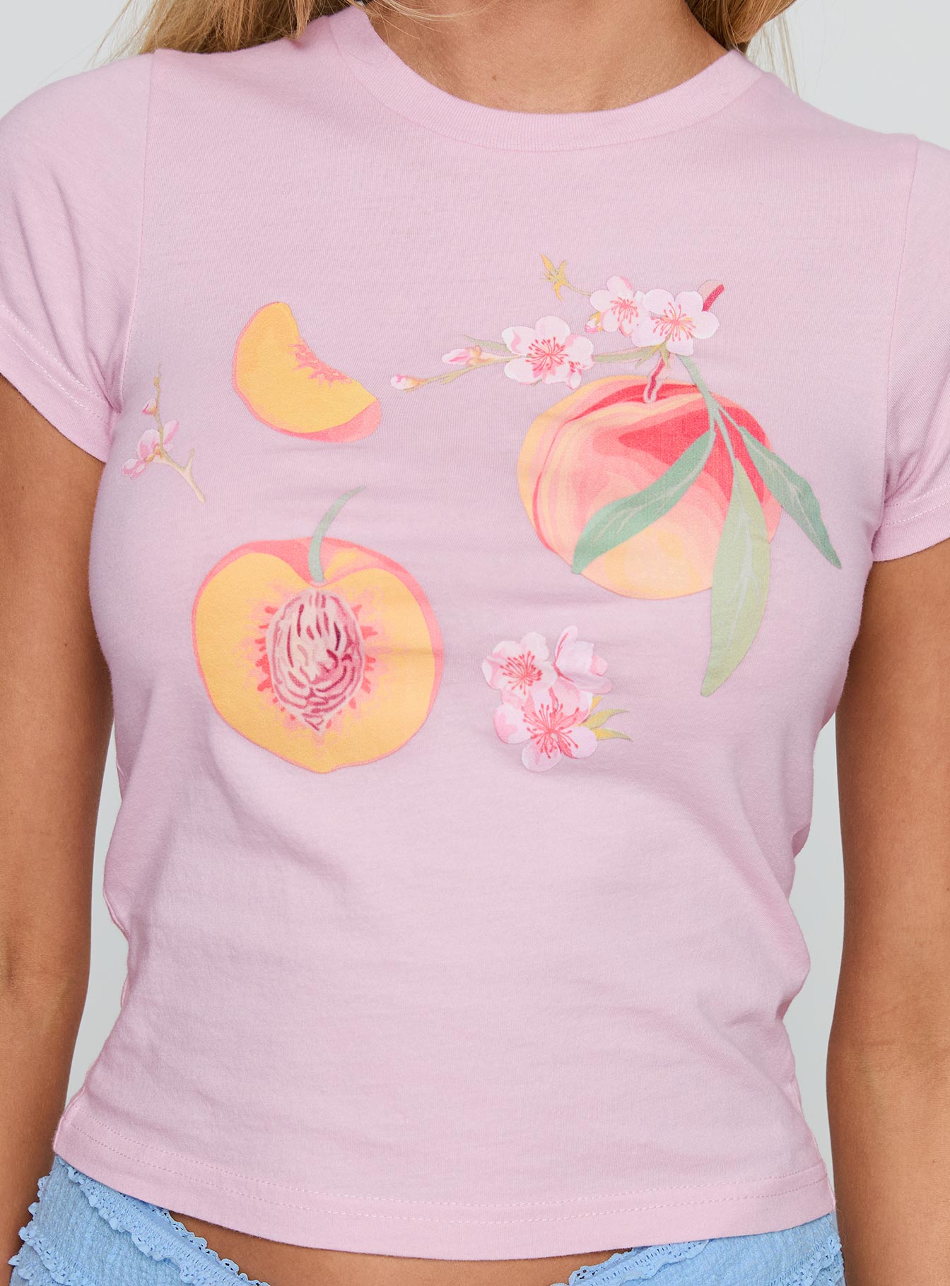 Darlin Peach Graphic Top Pink - Image 6