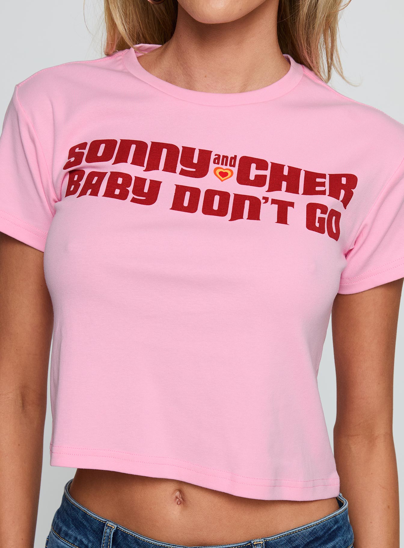 Sonny And Cher Vintage Graphic Top Pink - Image 6