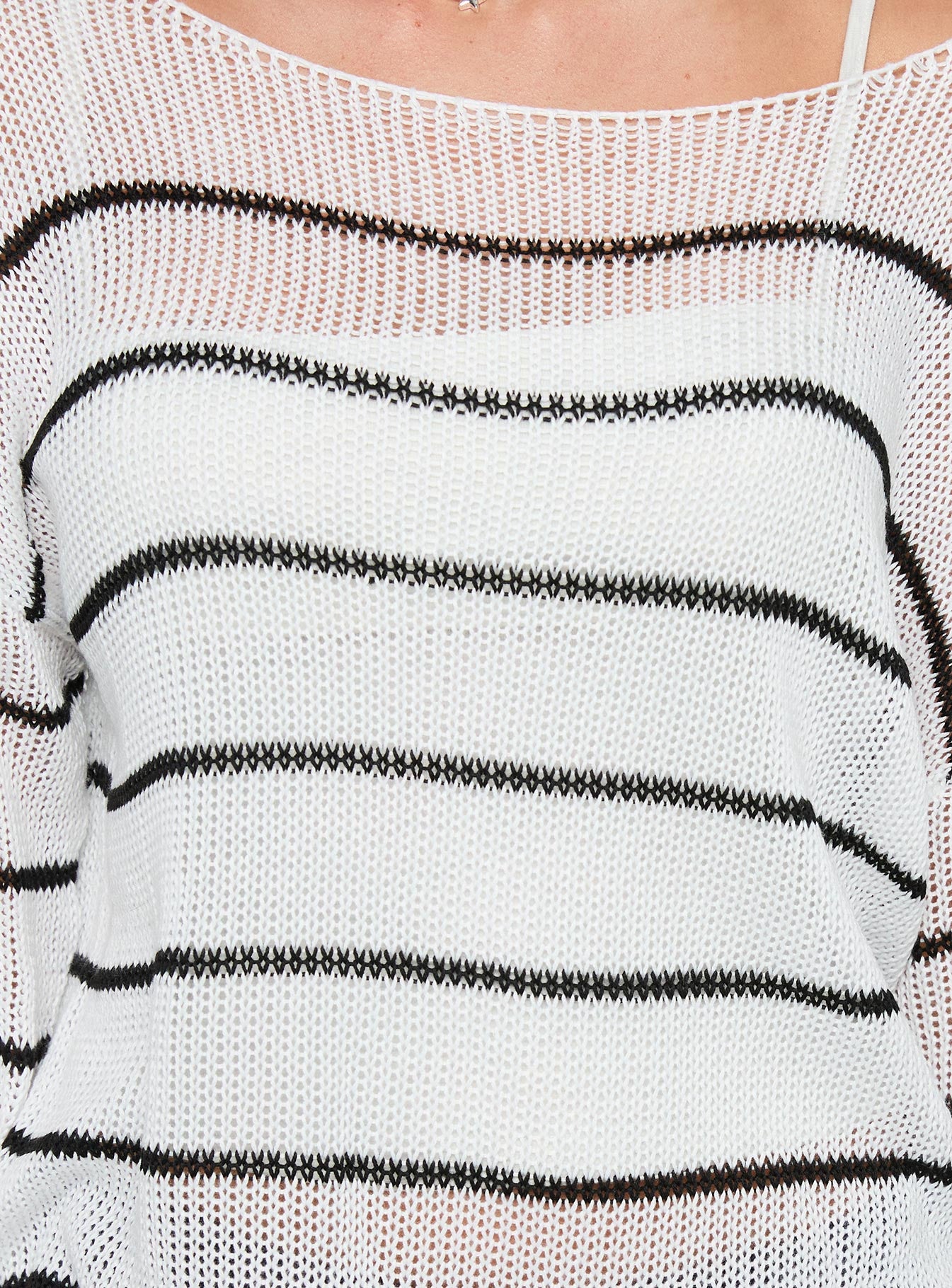 Alperton Knit Sweater Cream Stripe - Image 6