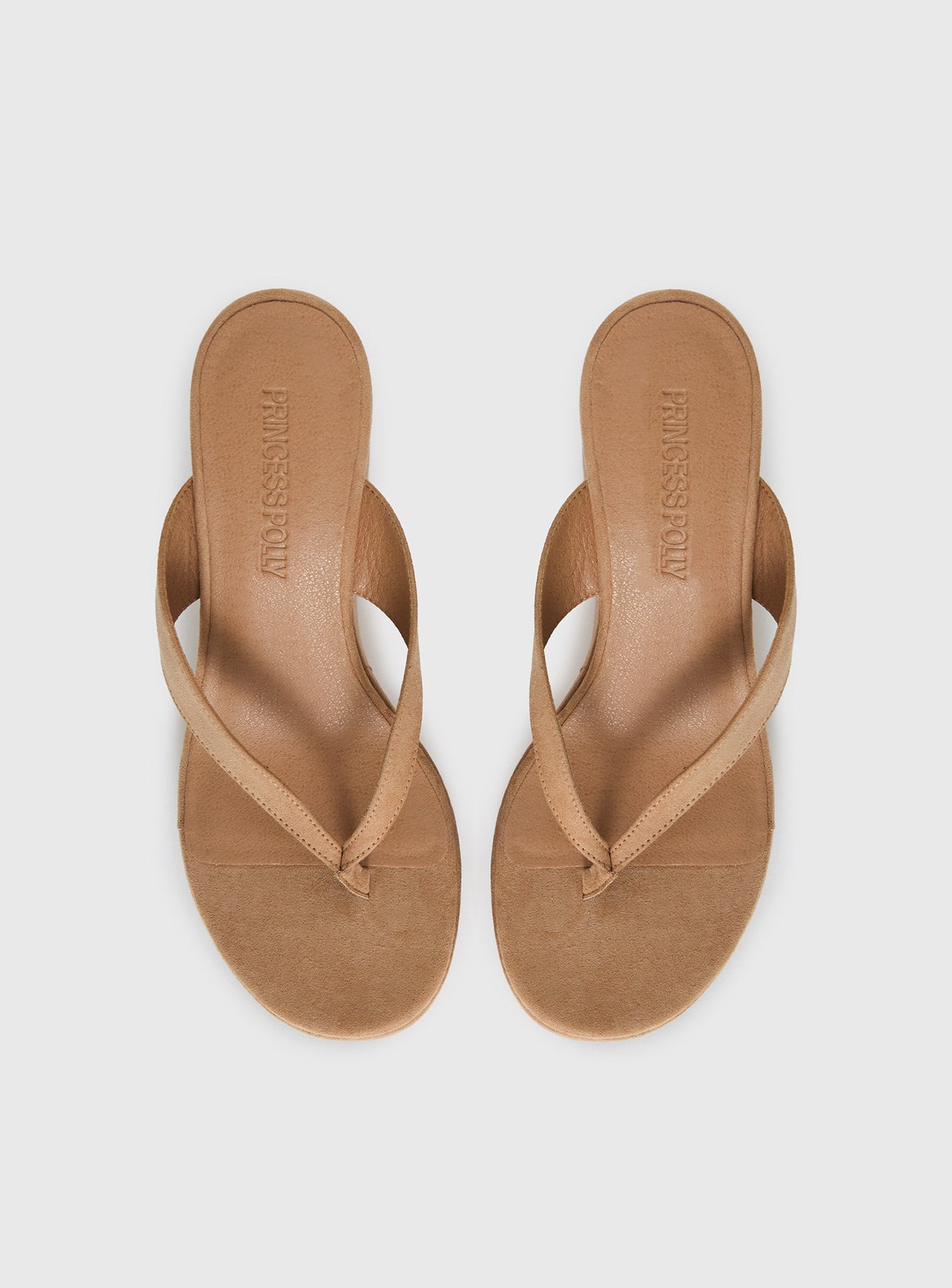 Kamiko Wedged Heels Tan Faux Suede - Image 6