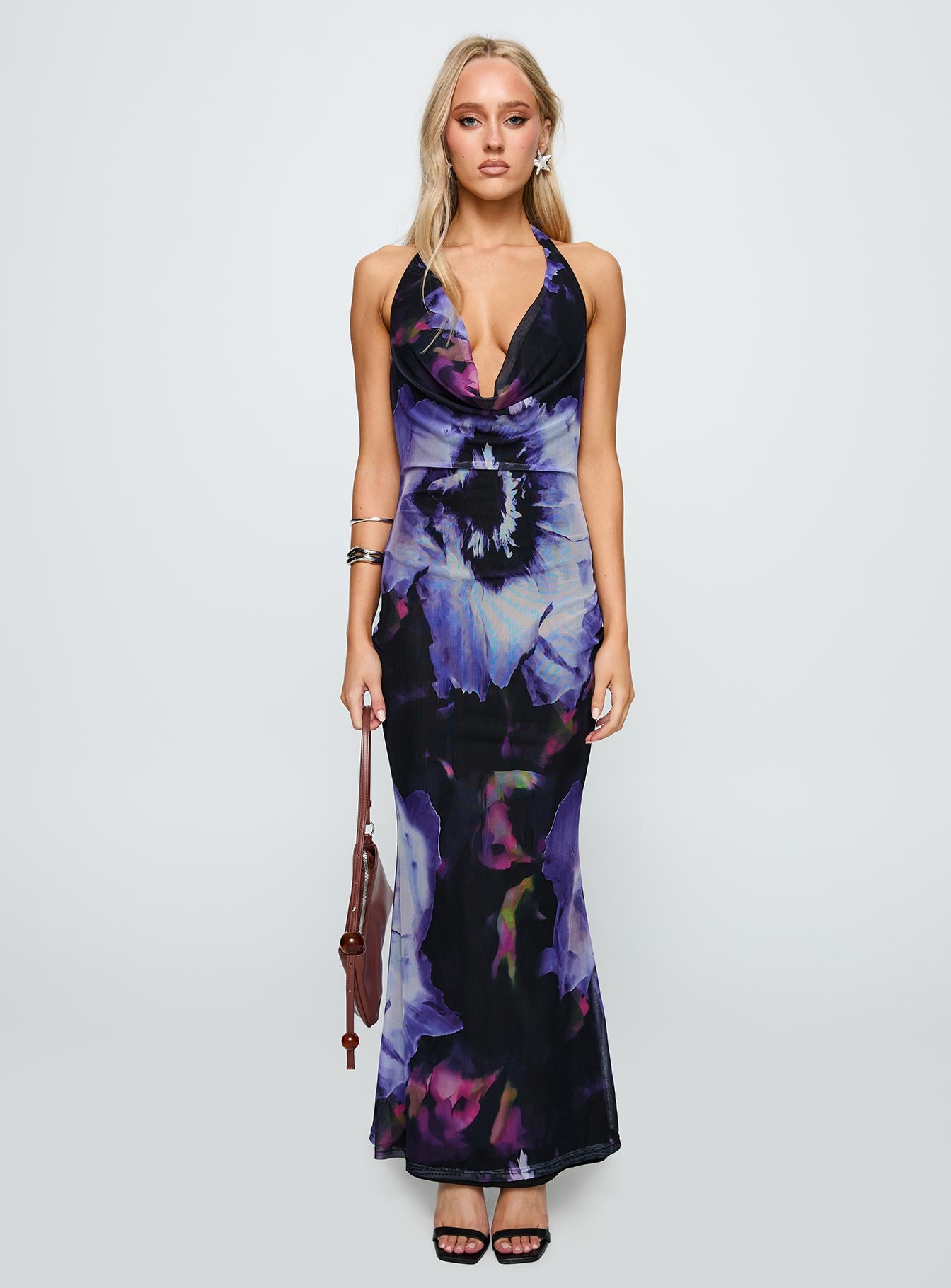 Bittersuite Cowl Maxi Dress Black - Image 7