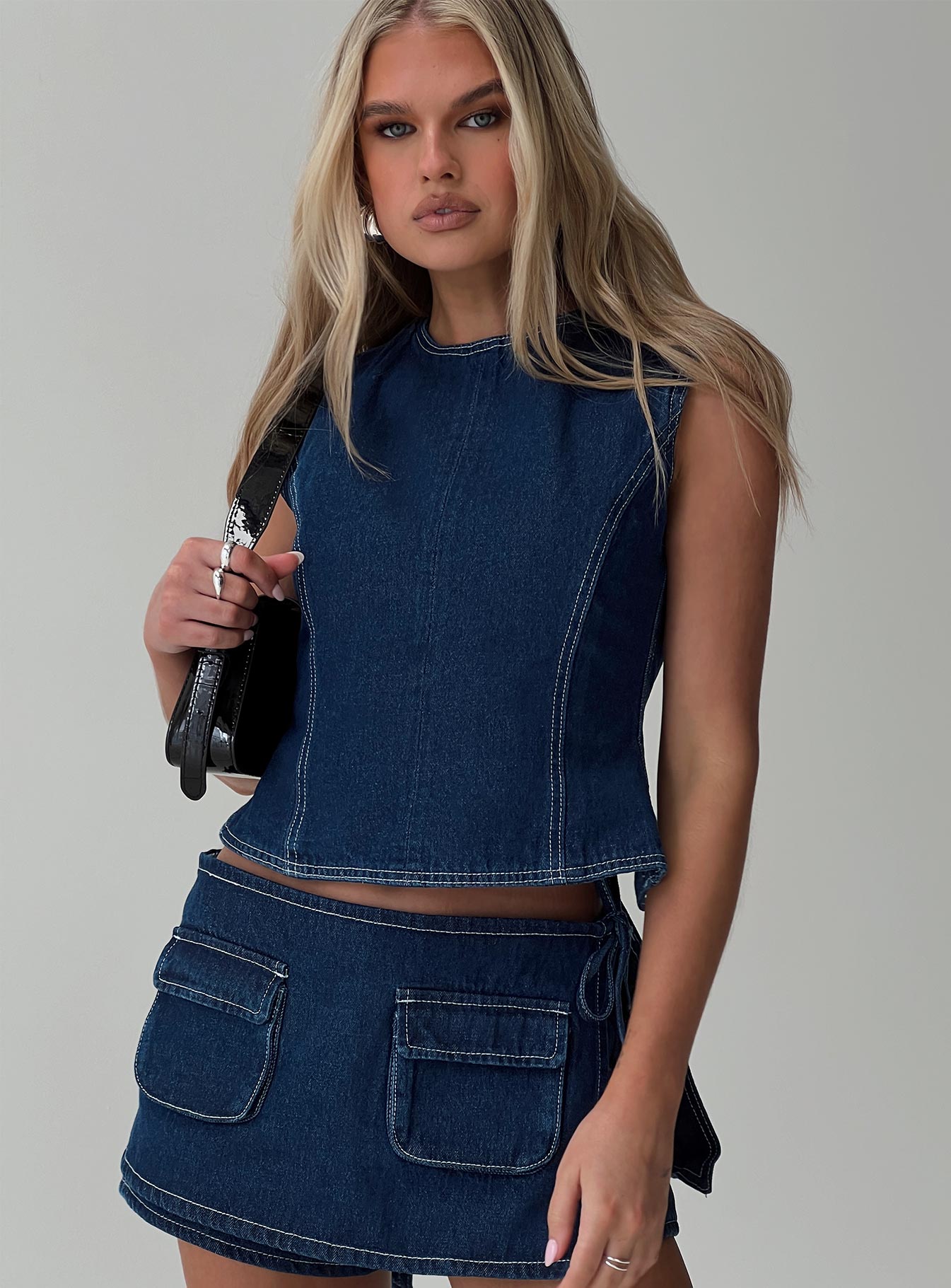 Countryside Skort Blue Denim - Image 8